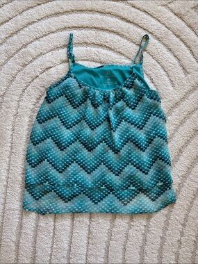 Women's Teal Zigzag Print Cami Tank Top